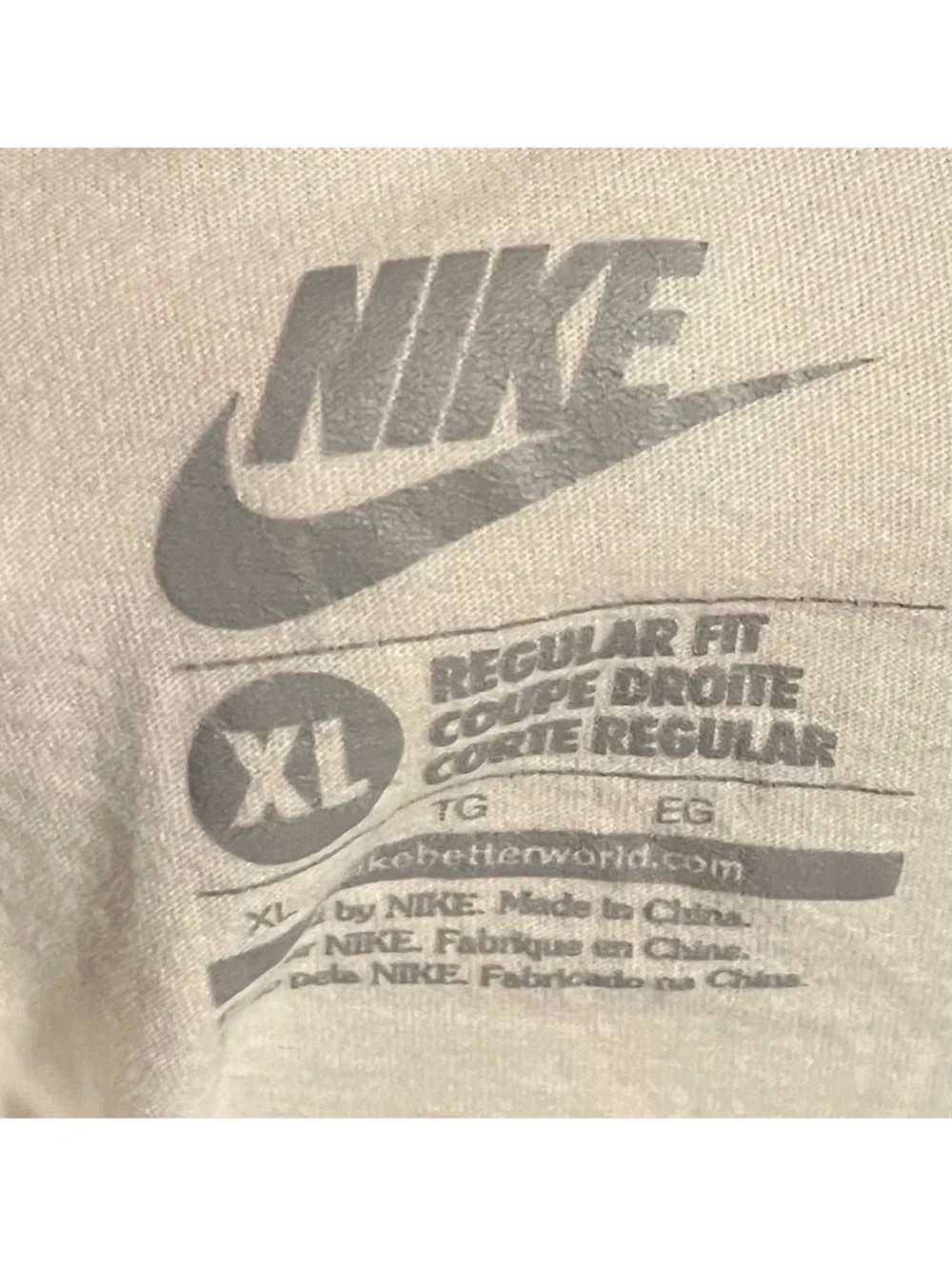 Nike KD White and Blue Bow Tie Pattern T-Shirt XL